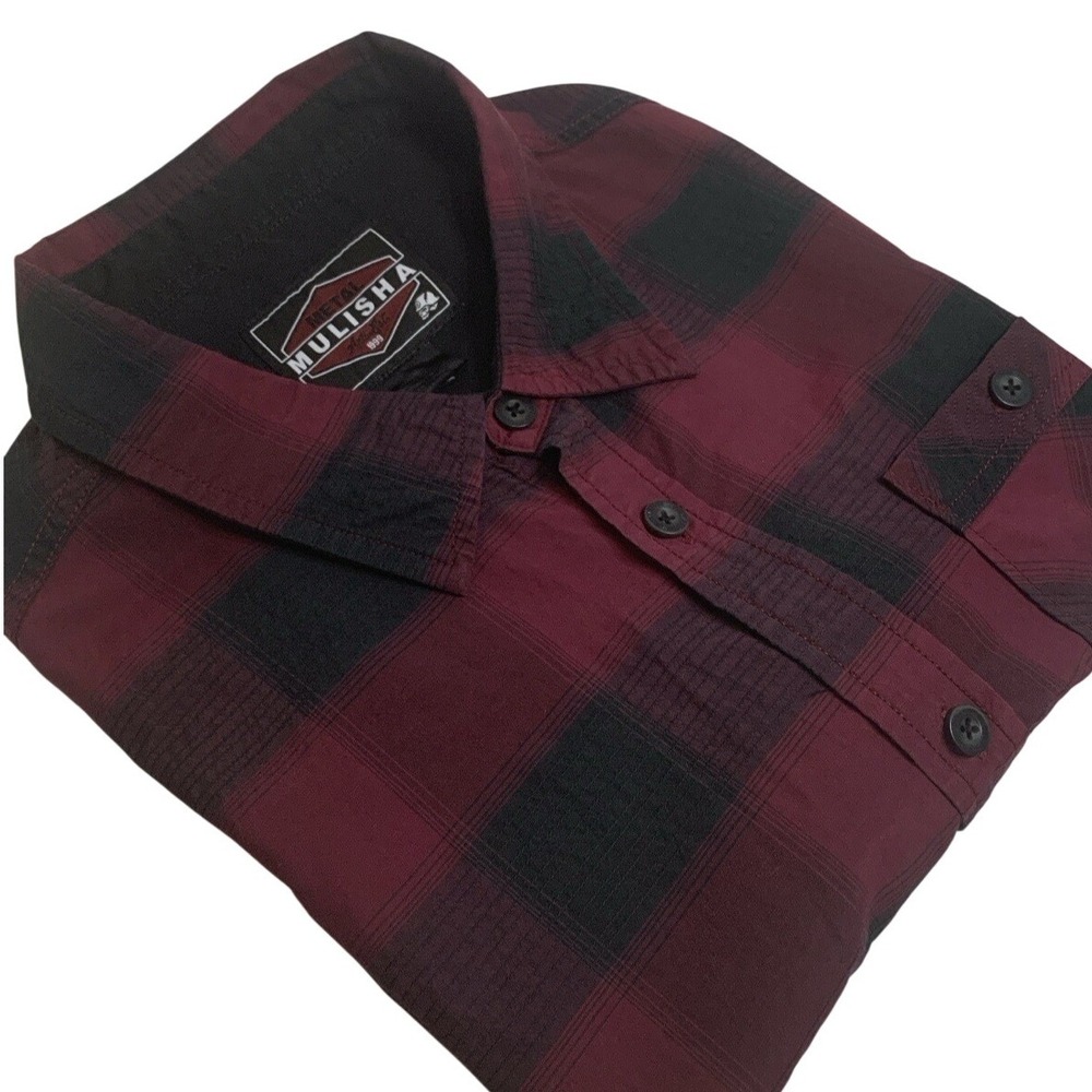Metal Mulisha Men's Short Sleeve Button Up See Measurements for Size